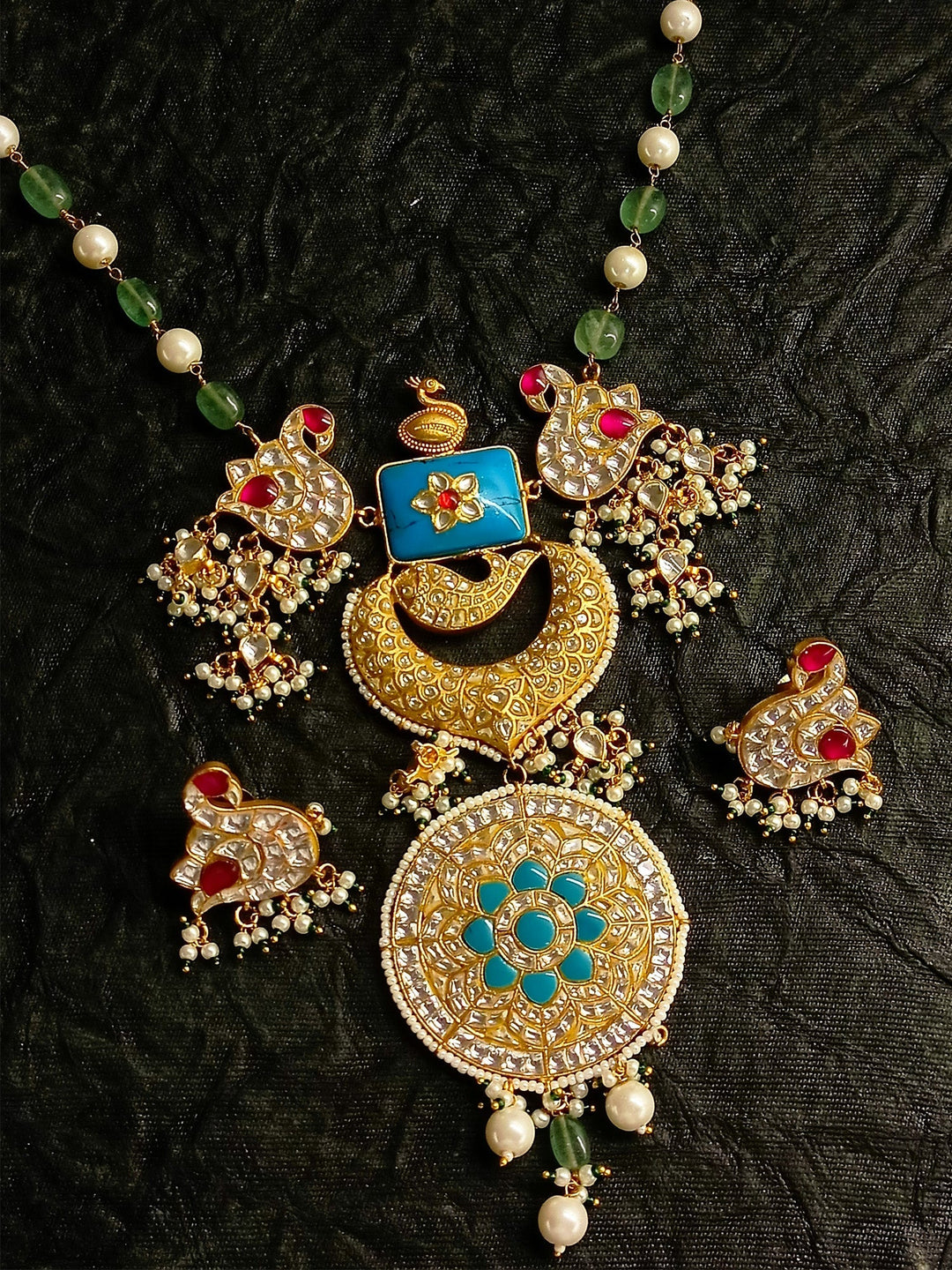 Manika Multi Colour Long Kundan Set