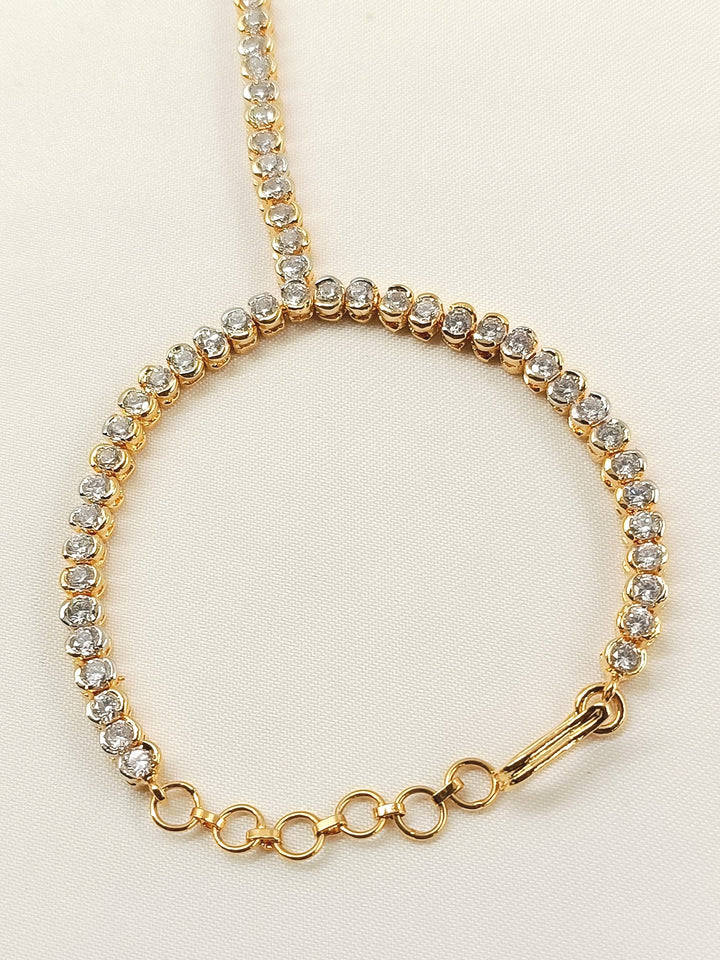 Ananya White American Diamond Hathphool