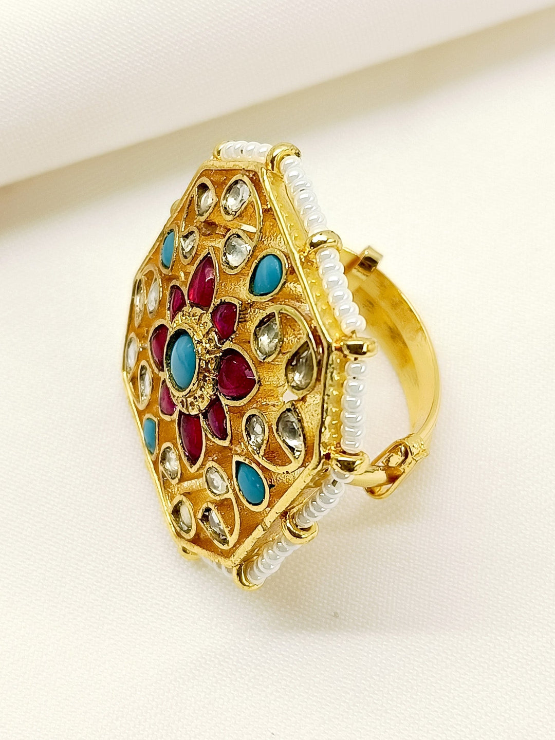 Raniya F & B Kundan Finger Ring