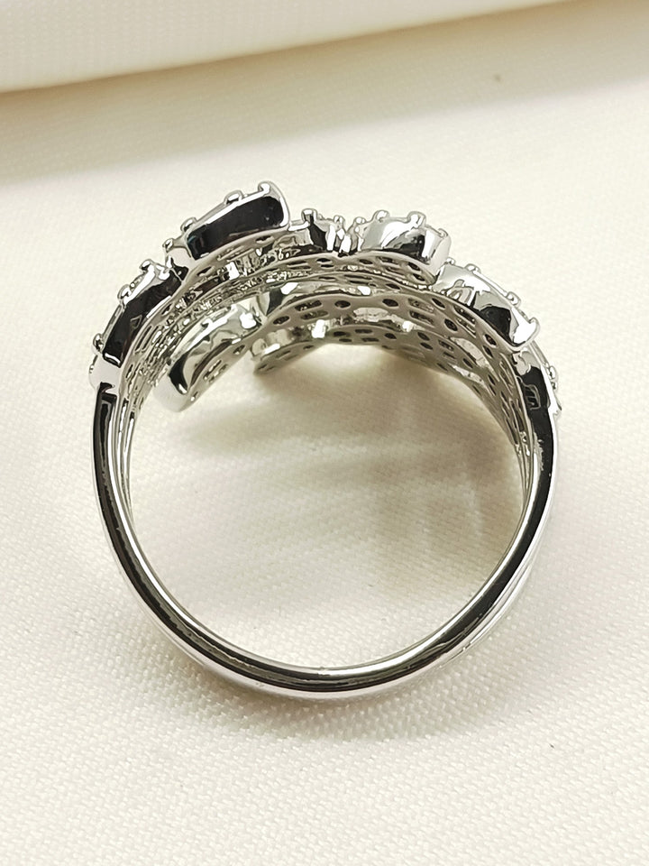 Rekha White American Diamond Finger Ring