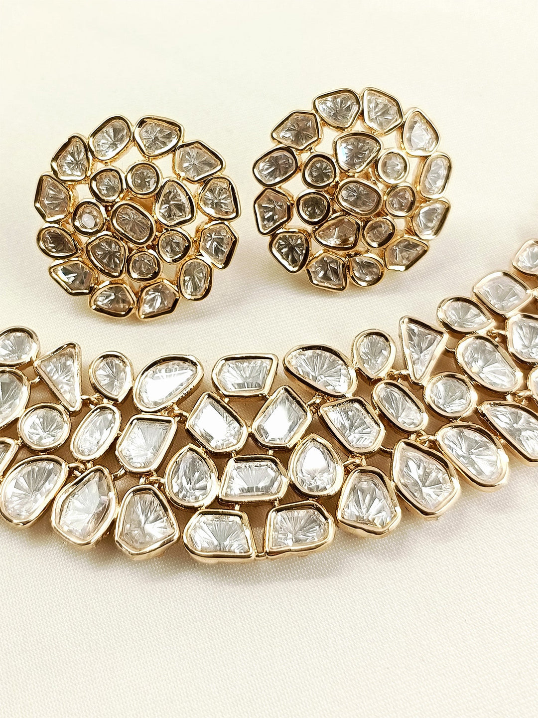 Gouhar White Kundan Choker Set