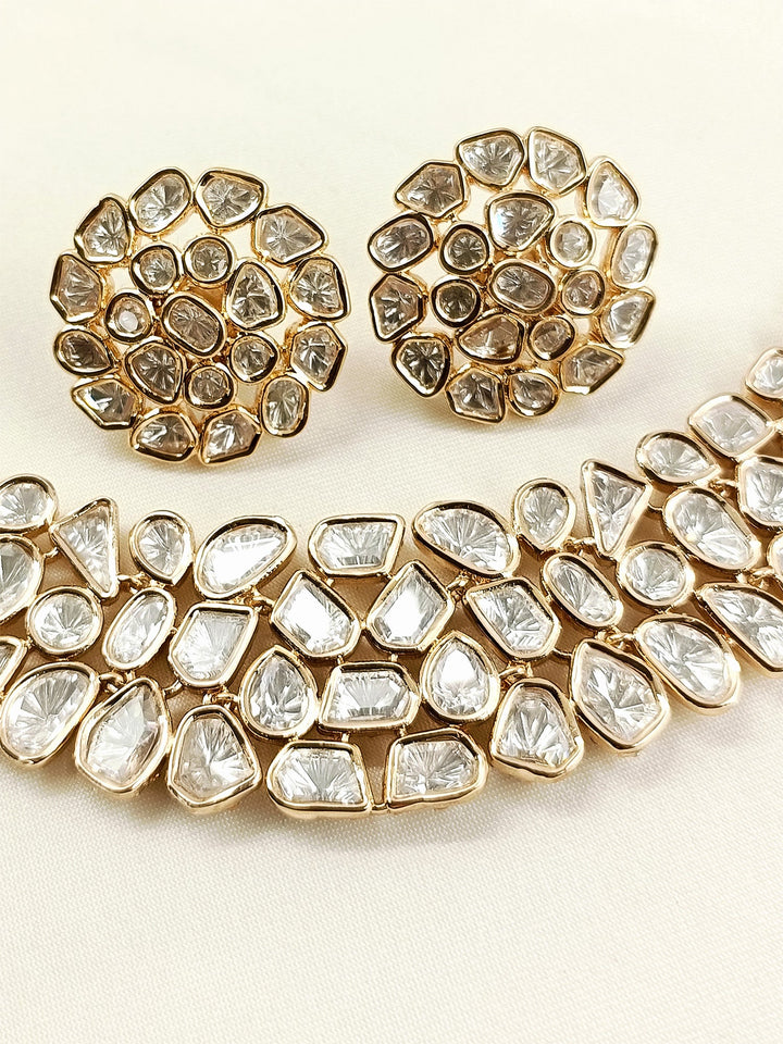 Gouhar White Kundan Choker Set