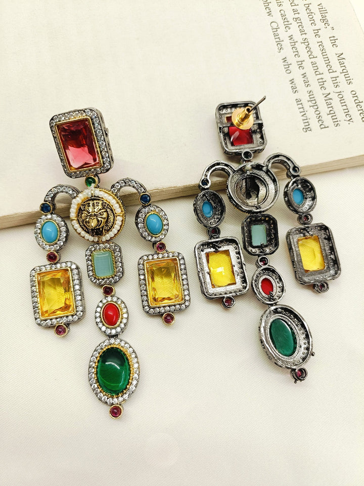 Gomti Multi Colour Victorian Earrings