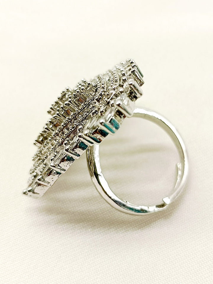 Adana White American Diamond Finger Ring