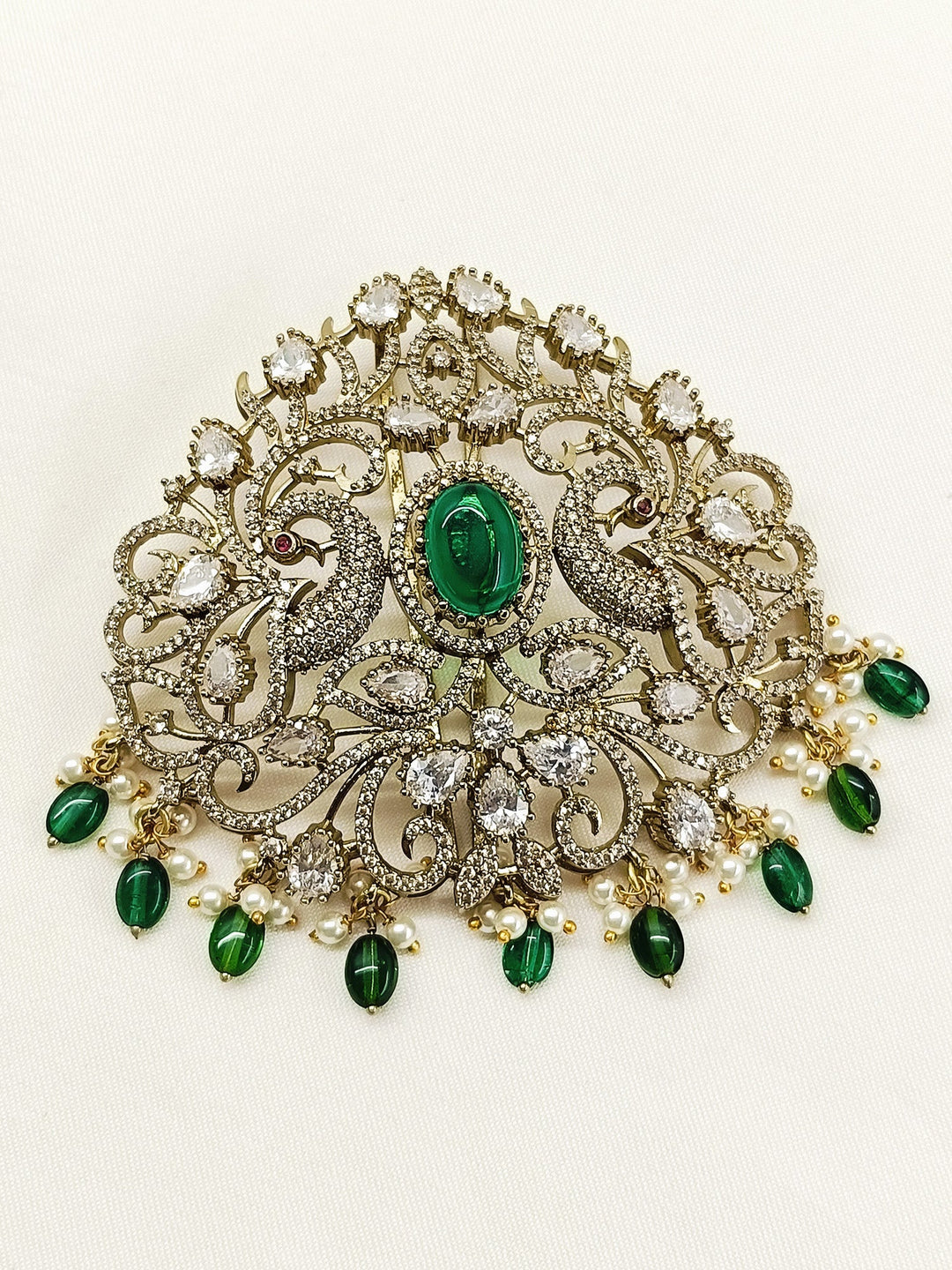 Misti Green Hair Brooch