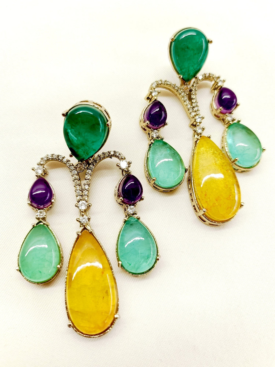 Rushali Multi Colour Victorian Earrings