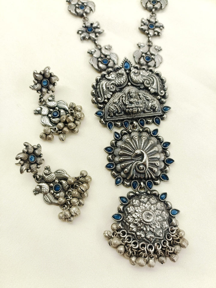 Suma Blue Oxidized Necklace Set