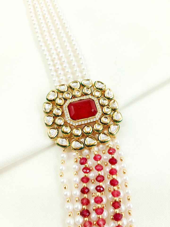 Nishant Ruby Groom Beads Neckpiece