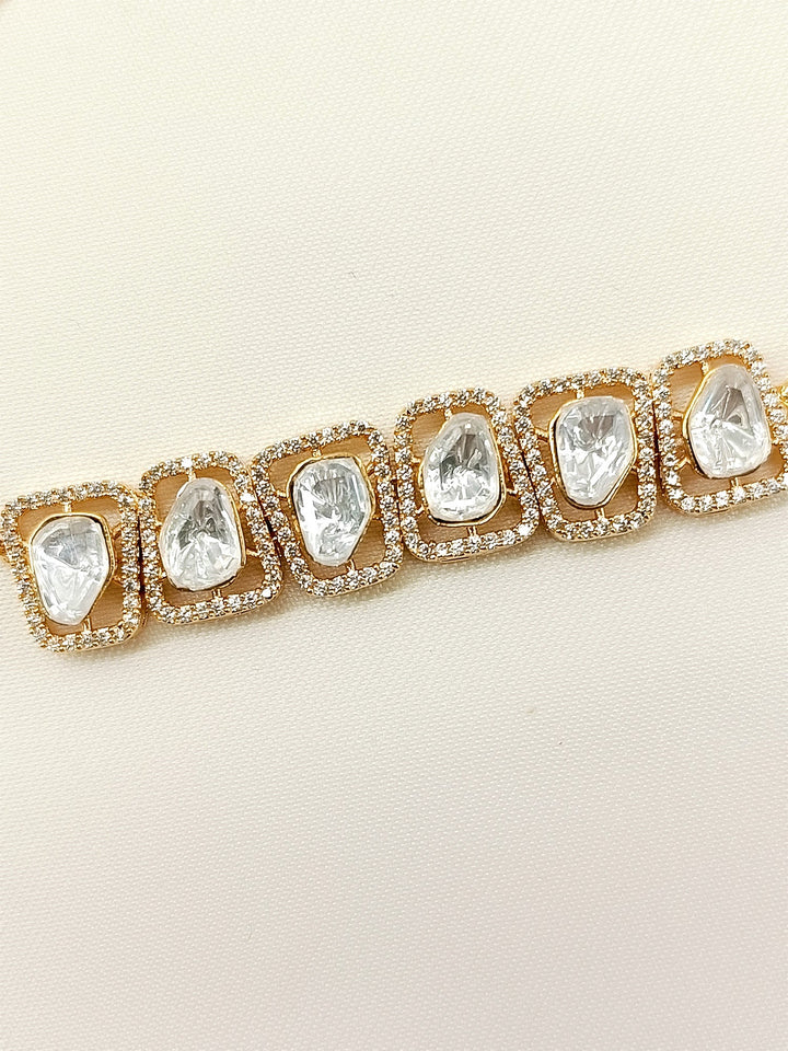 Mohik White Kundan Bracelet