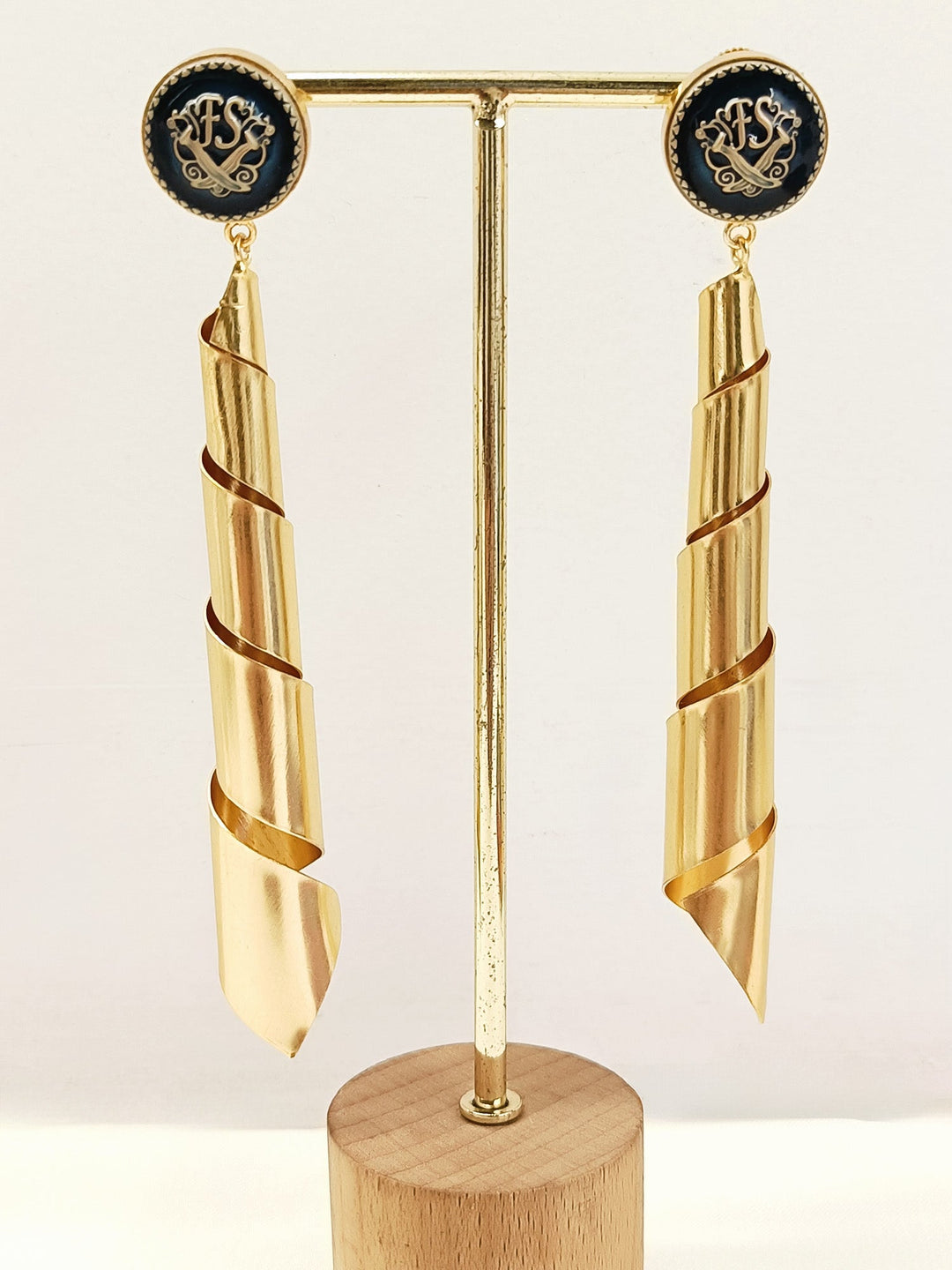 Allison Blue Boutique Spiral Earrings
