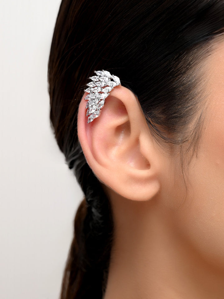 Aarushi White American Daimond Earcuff