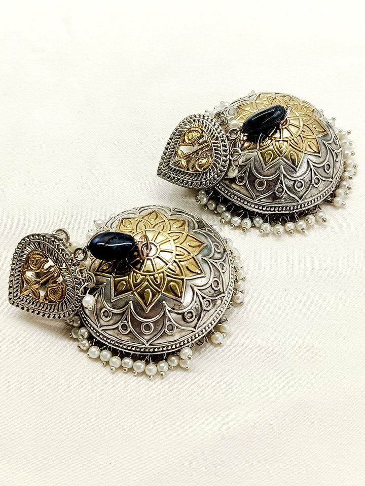 Parijat Black Oxidized Jhumki