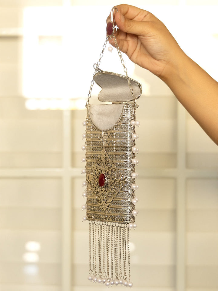 Shabana Silver Mobile Pouch - Plated Brass Phone