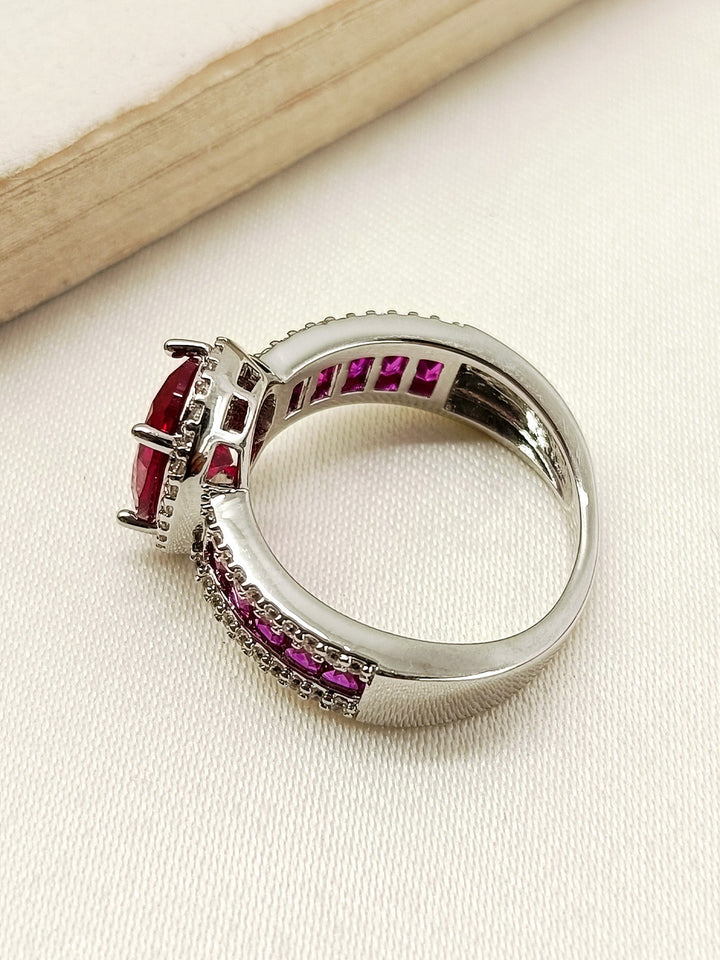 Bakti Ruby American Diamond Finger Ring