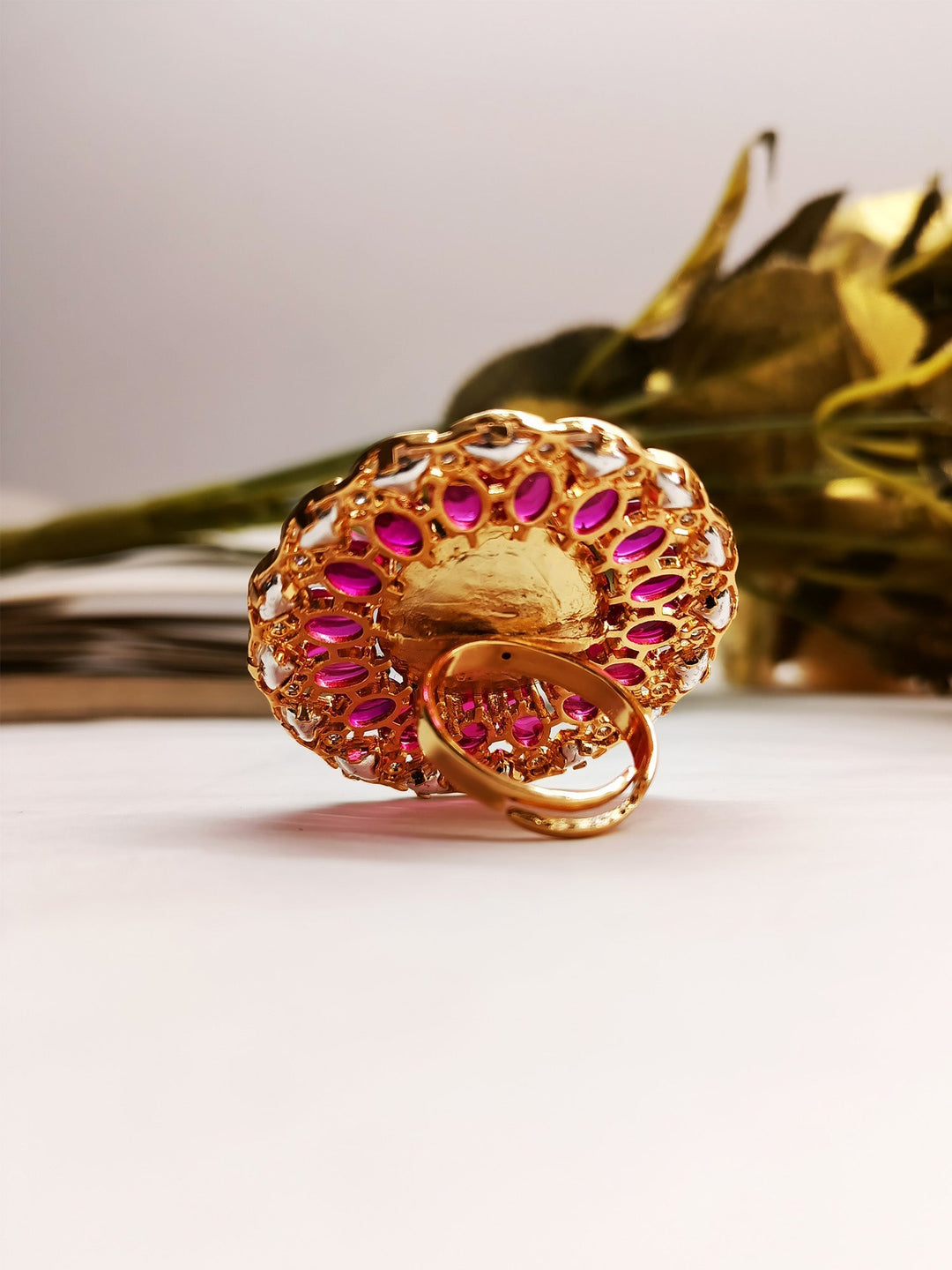 Issra Uncut Kunda Polki Finger Ring