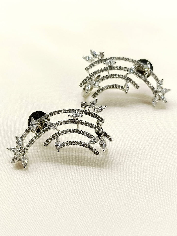 Zaina White American Diamond Earring