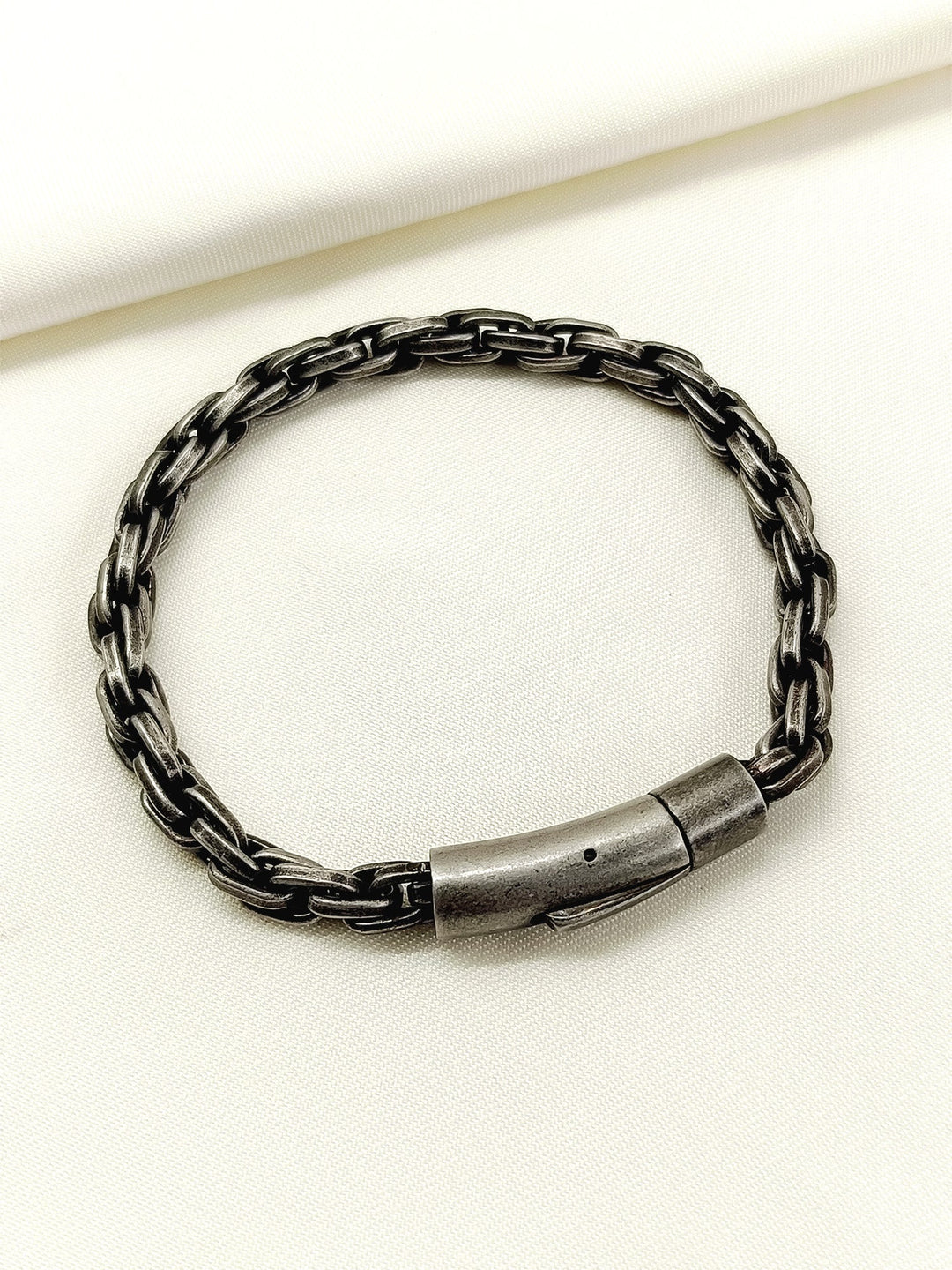 Wriddhish Oxidized Wheat Chain Men&