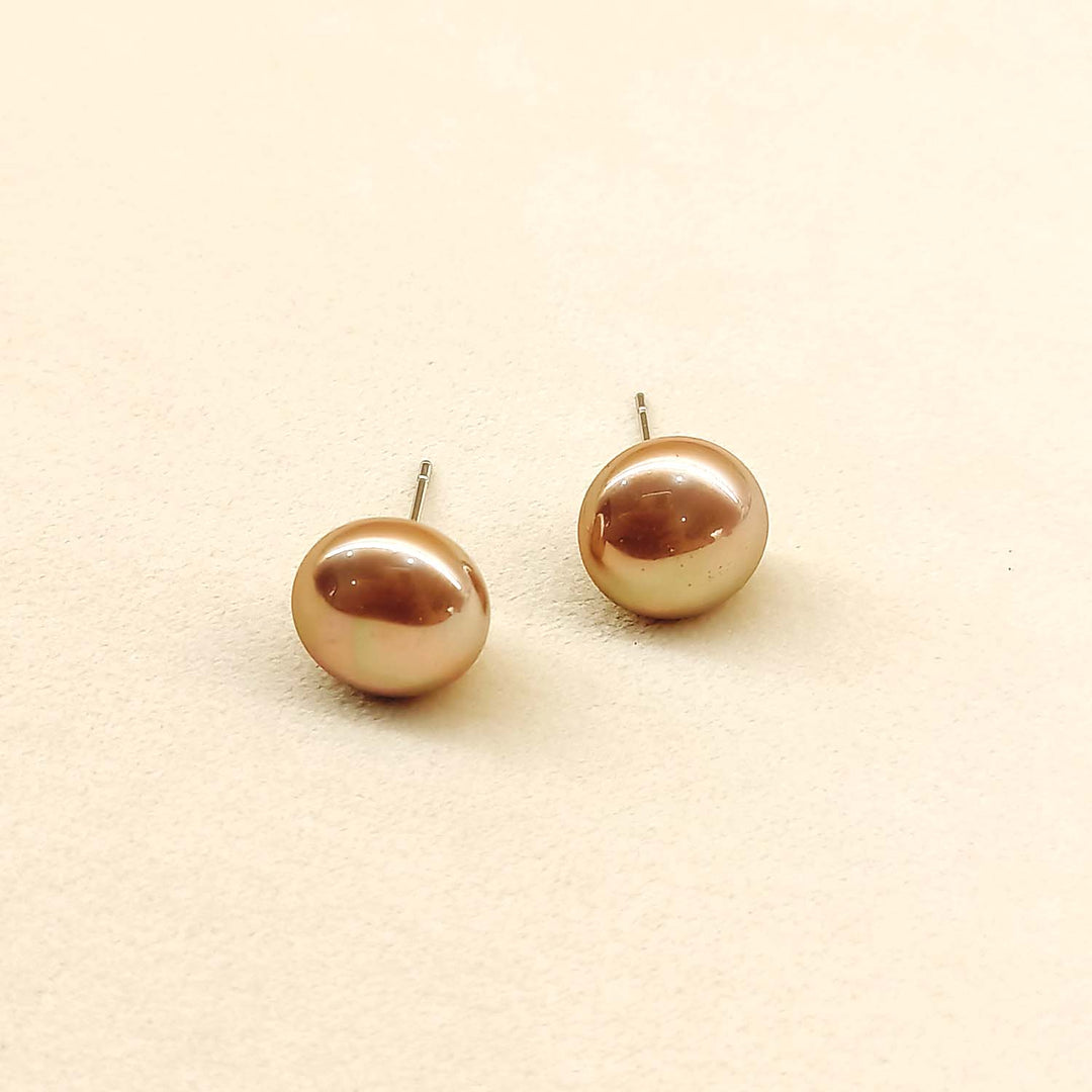 Angelina Brown natural Pearl Stud