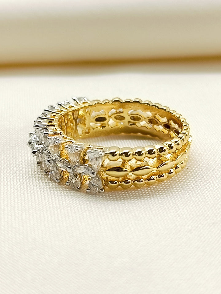 Sofia 92.5 Silver Swarovski Stone Finger Ring