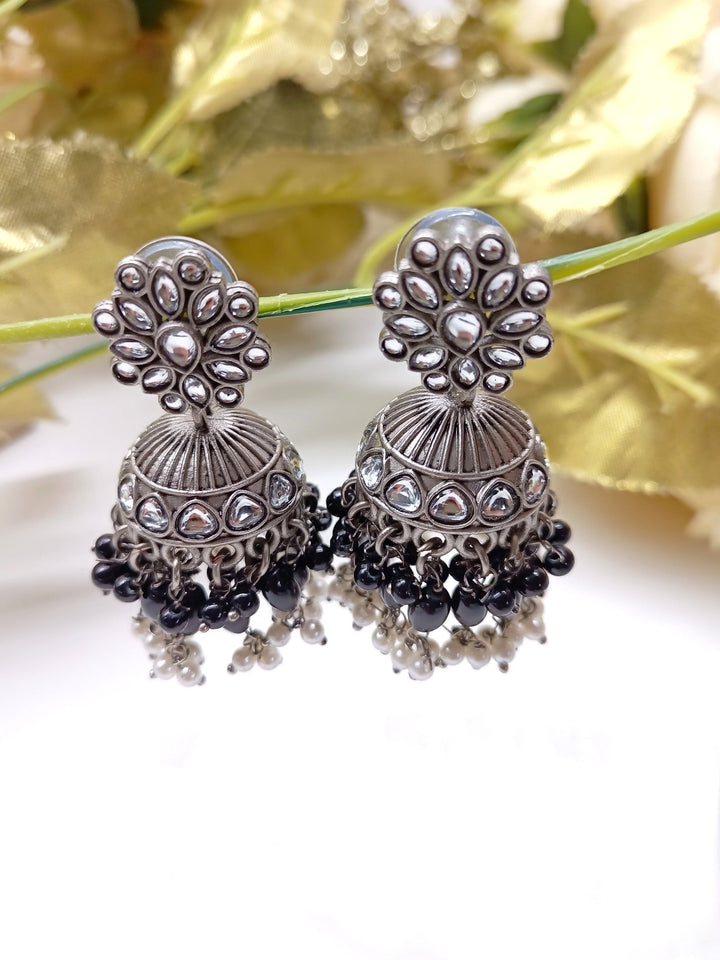 Shorvi Black Oxidized Jhumki