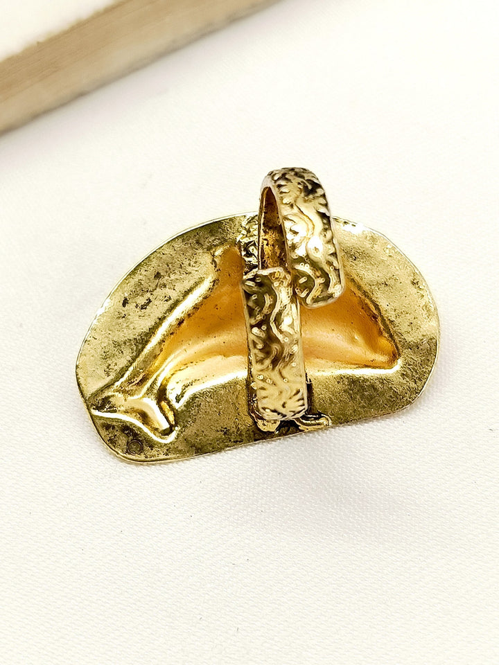 Nimisha Golden Tribal Finger Ring