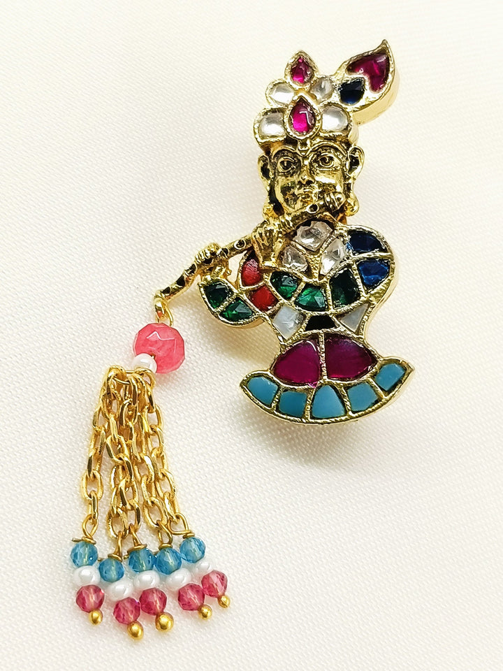 Harshvardhan Multi Colour Krishna Ji Brooch