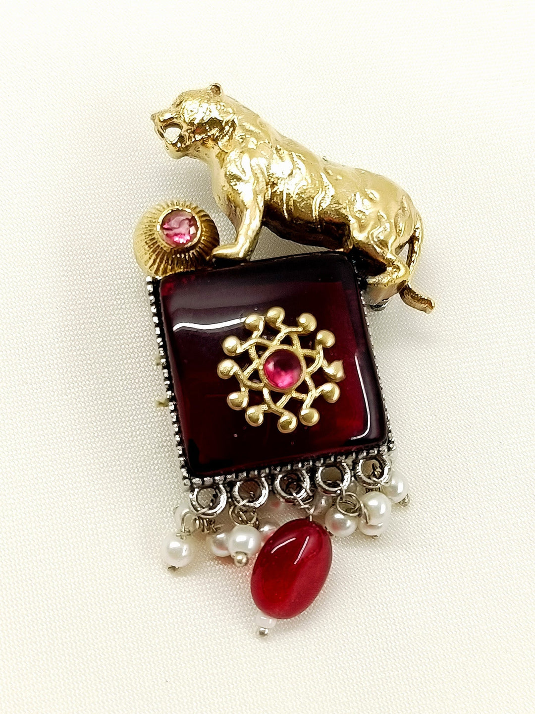 Lokesh Maroon Tiger Men&