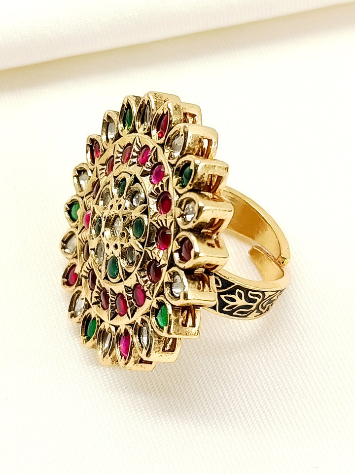 Aabheri R&G Kundan Finger Ring