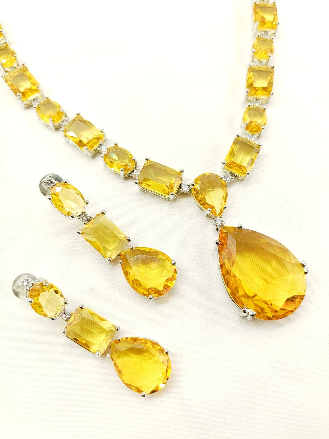 Sudhikha Yellow Swarovski Stone Combo Set