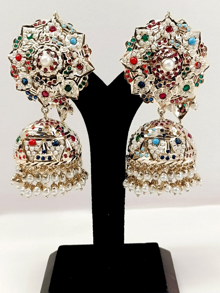 Harini Multi Colour Jadau Jhumki