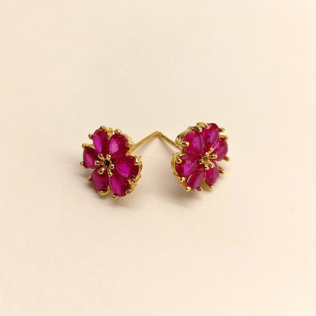 Suchita Rose Pink Stoned Gold Plated Tops