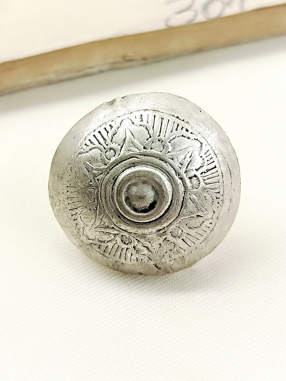 Mudit Silver Tribal Men's Ring - Oxidized Adjustable