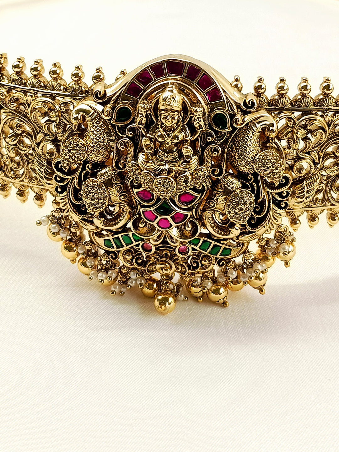 Pushti R&G Antique Lakshmi Temple Waist Belt / Kamabandh