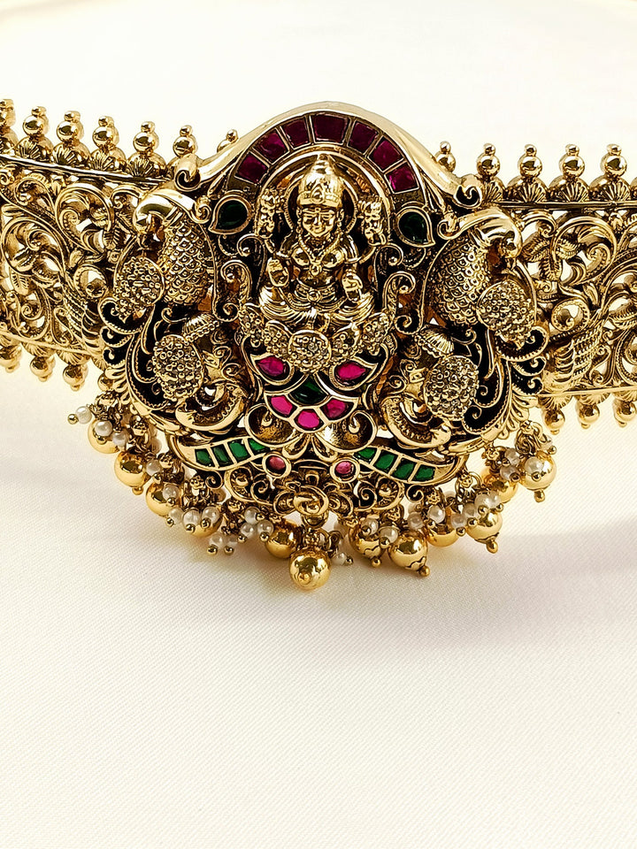 Pushti R&G Antique Lakshmi Temple Waist Belt / Kamabandh