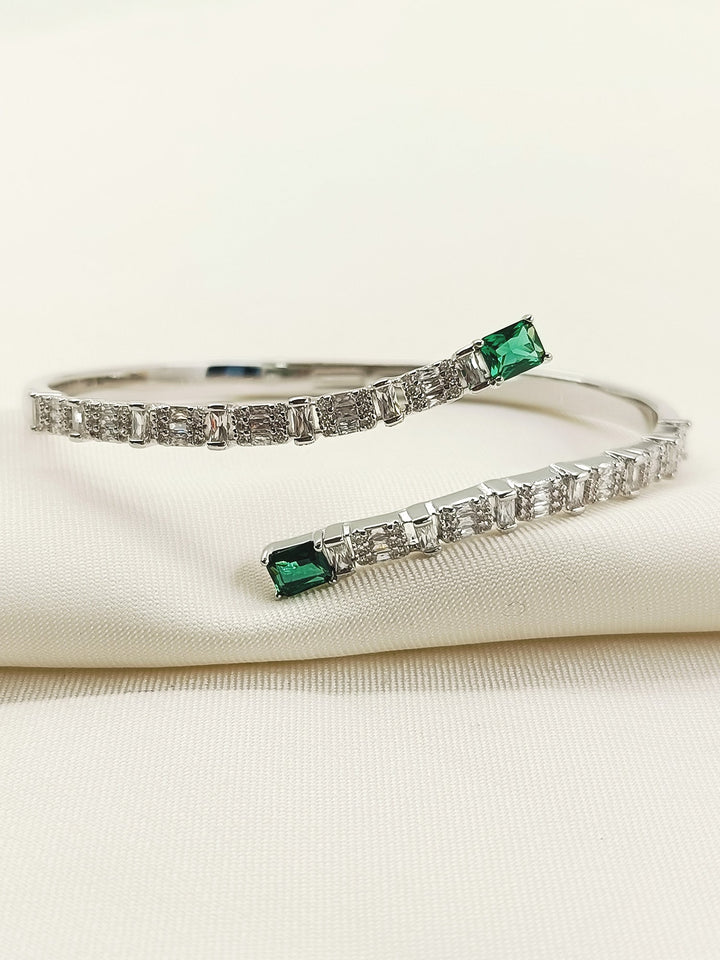 Sadhya Green American Diamond Bracelet