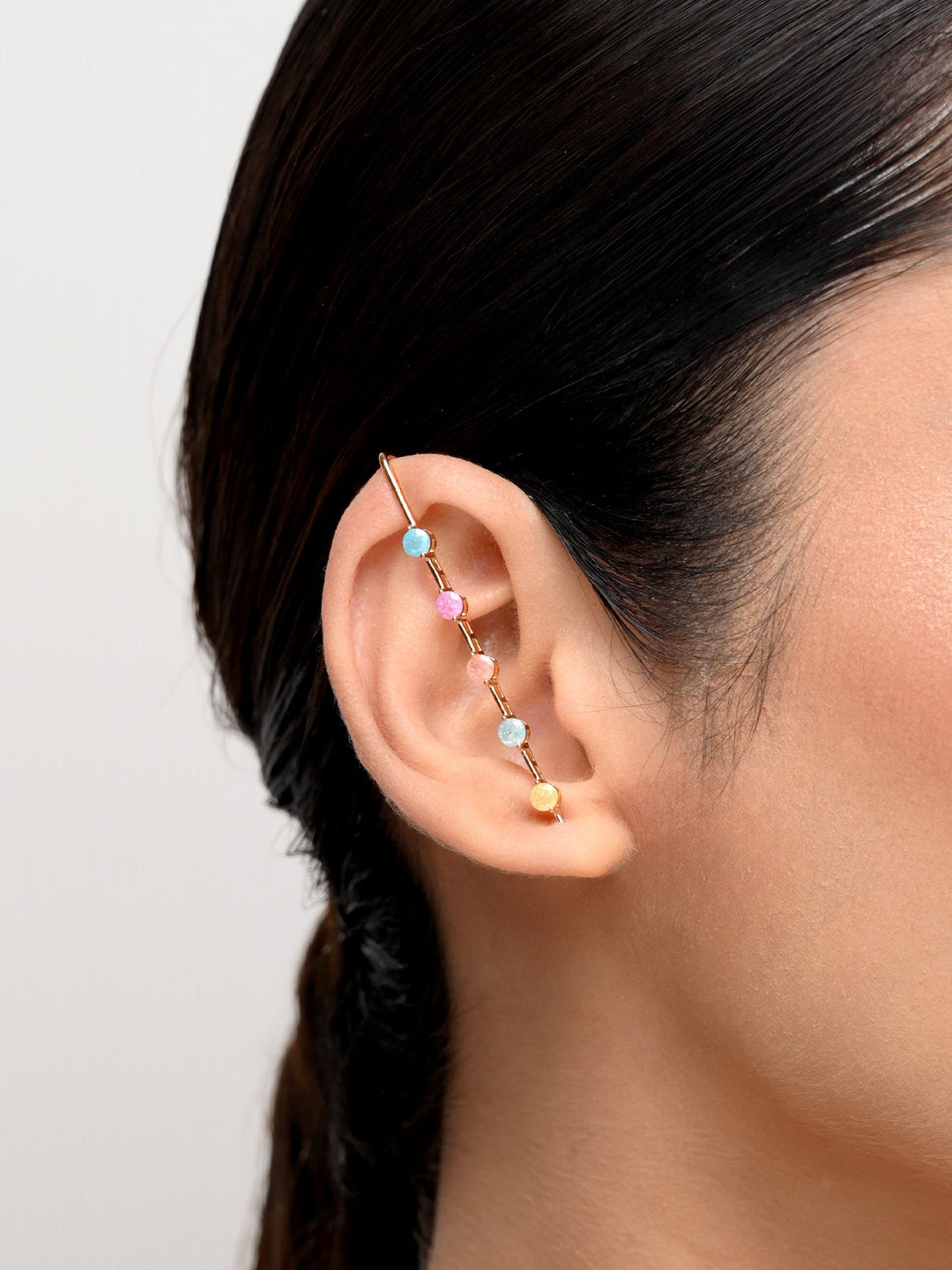 Adara Multi Colour American Diamond Earcuff