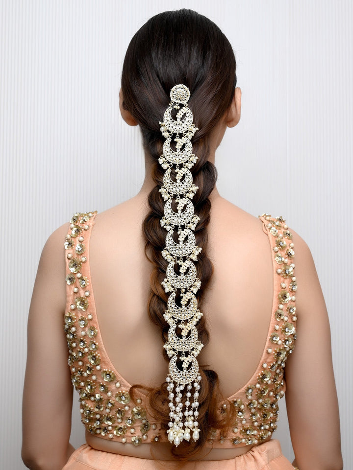 Reya Ceam Braid Accessories In Kundan