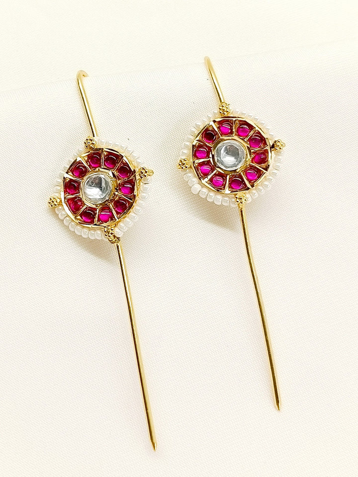 Manya Ruby Gold Plated Kundan Ear Cuff [ Price is for Pair ]