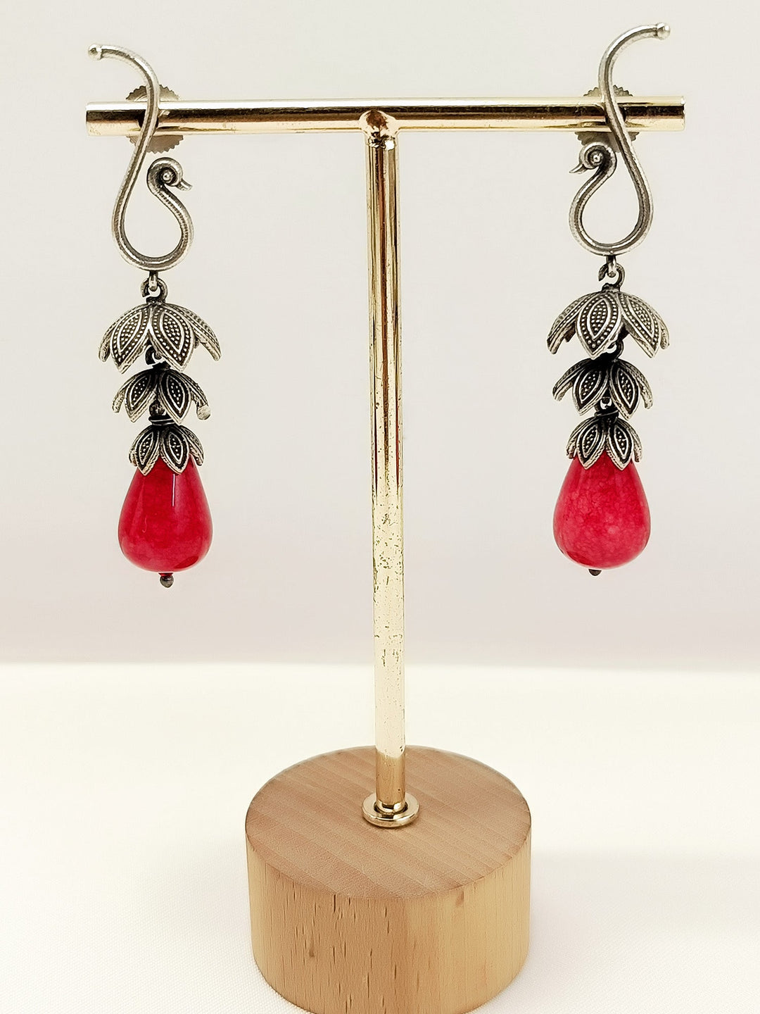 Ajmera Ruby Oxidized Jhumki - Earrings Dangler Chandbali