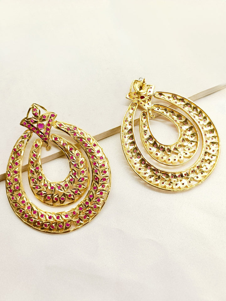 Adrian Ruby Jadau Earrings