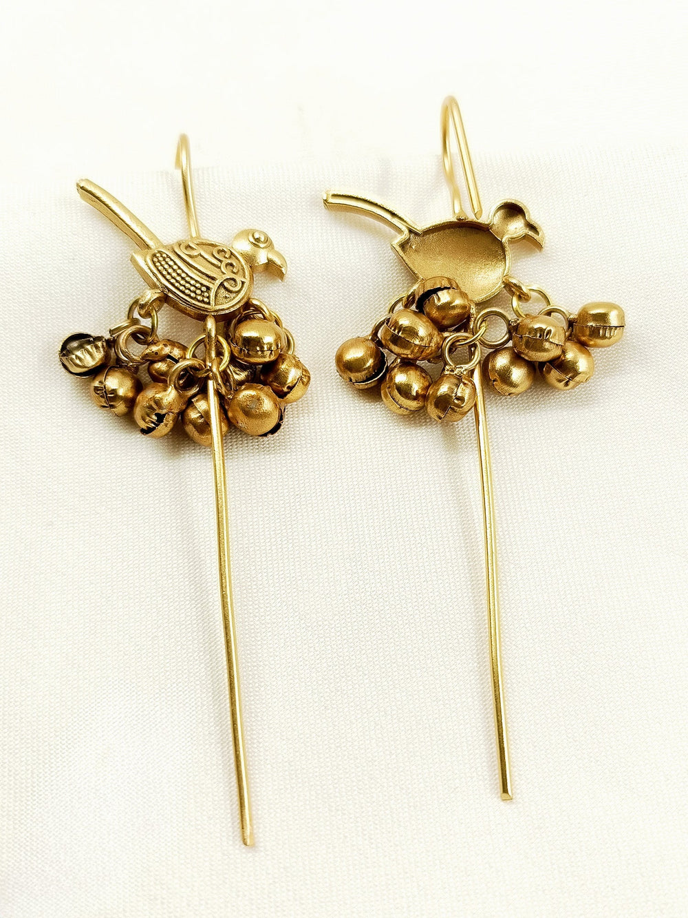 Ariella Golden Oxidized Earring - 7.2 cm Dangler