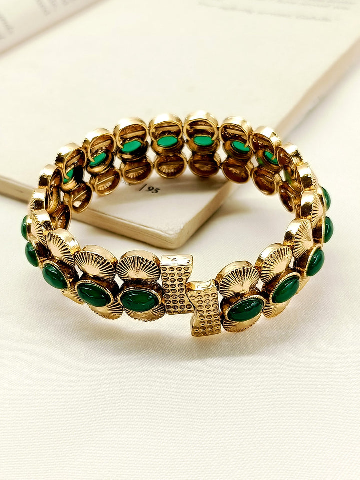 Mayurakshi Green Antique Bracelet