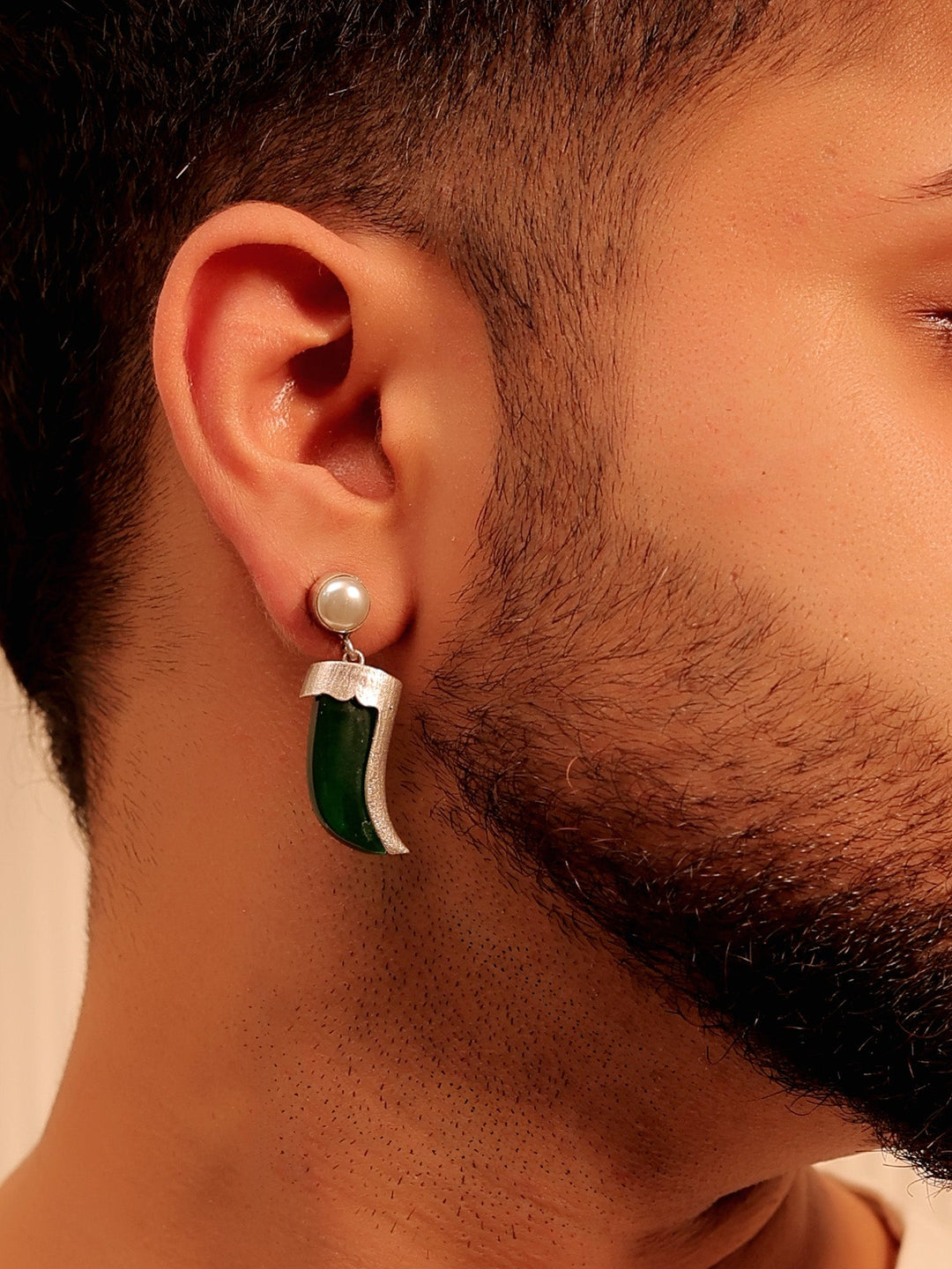 Harit Green Men's Earring
