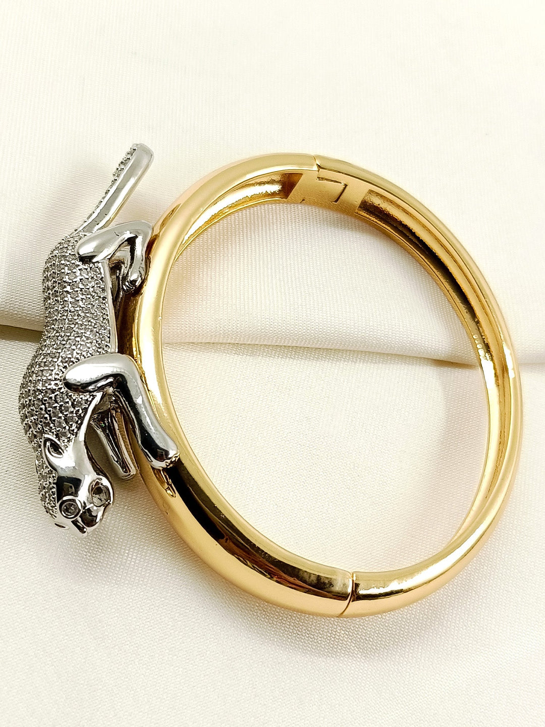 Ikshit Golden Men’s Jaguar Bracelet &amp; Ring Combo - Set