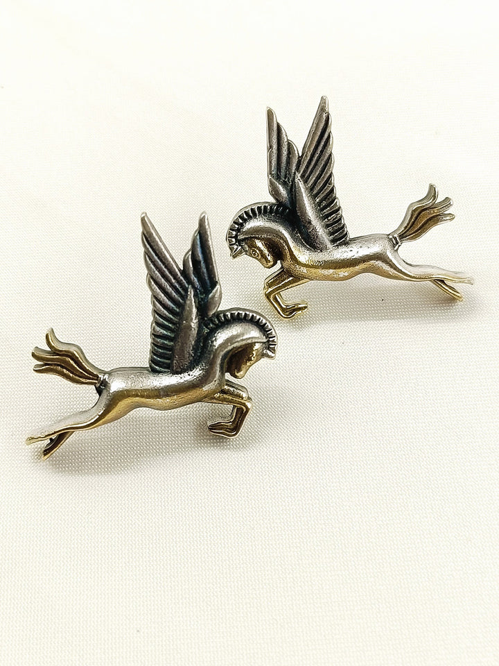 Odette Dual Tone Unicorn Men's Earring