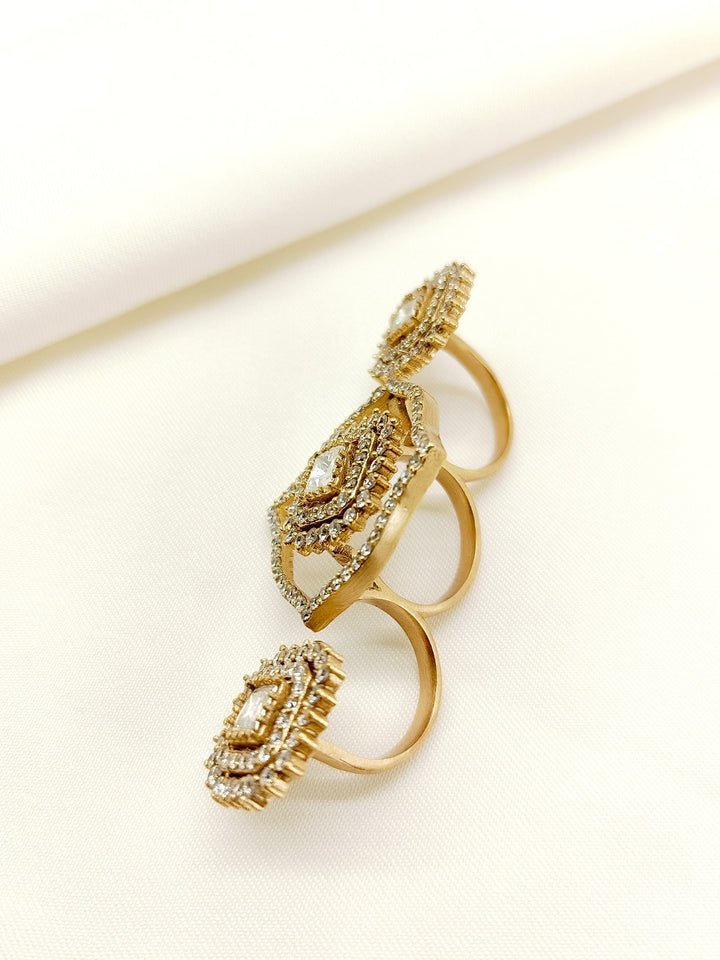 Sefa White American Diamond Finger Ring