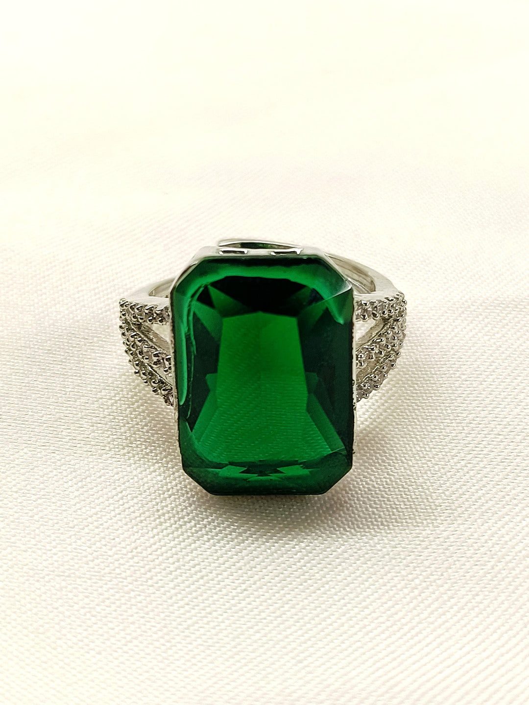 Eliana Green American Diamond Finger Ring