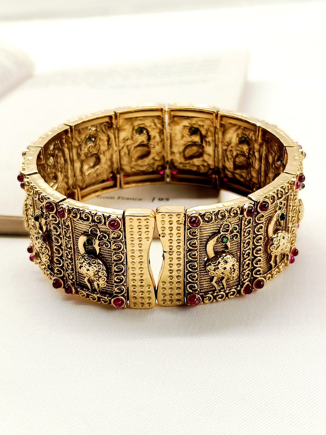 Aashvvi Ruby Antique Bracelet