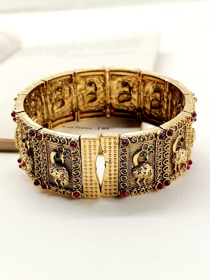 Aashvvi Ruby Antique Bracelet