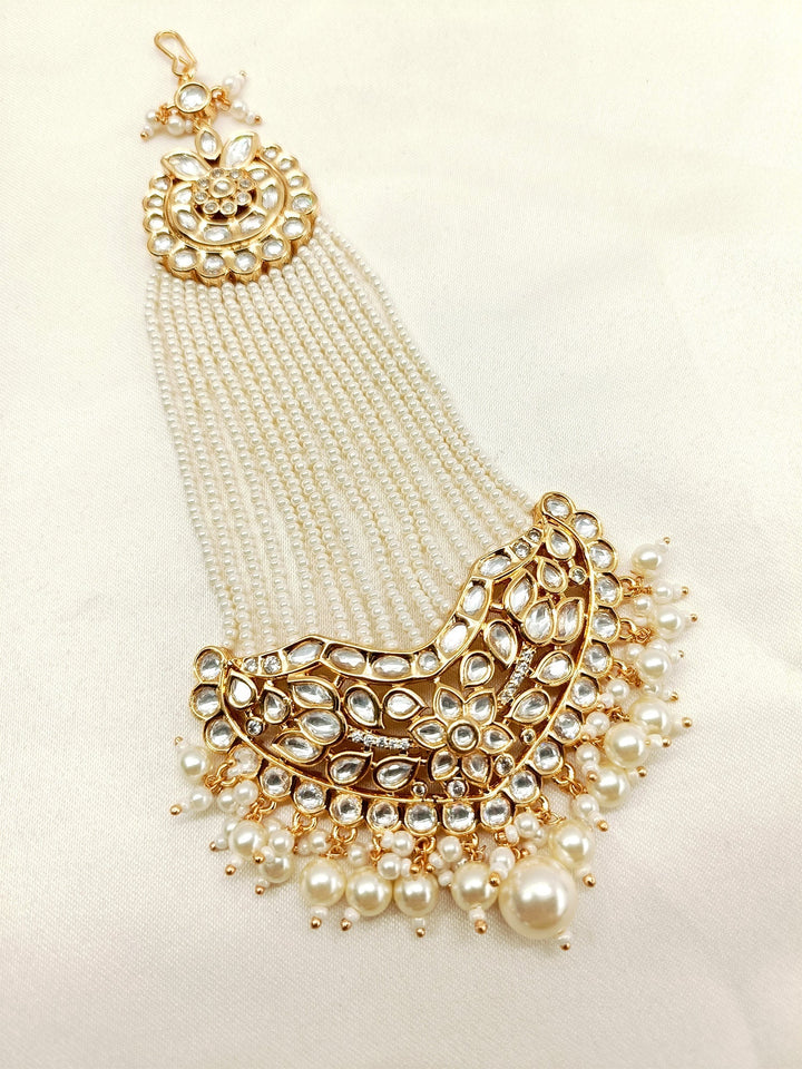 Anshini White Kundan Passa